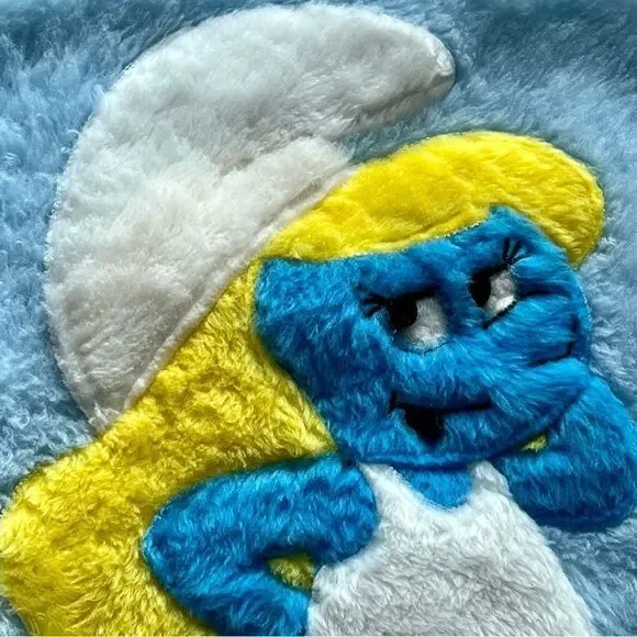 Vintage smurfette plush pillow cover sham - Picture 3 of 11